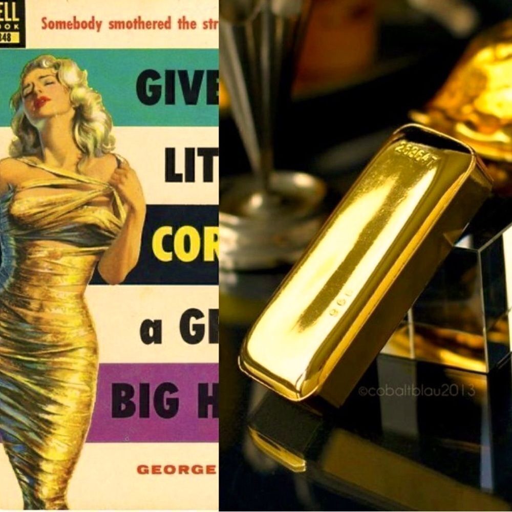 ♥️ Gold Bar Bottle Opener (24k Gold Plated),heavy. Made in Germany, ca 1960s